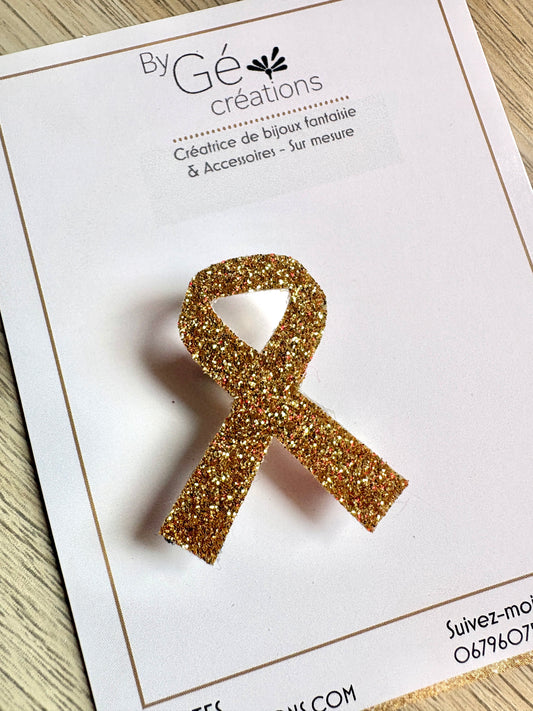 Broche Ruban Doré *