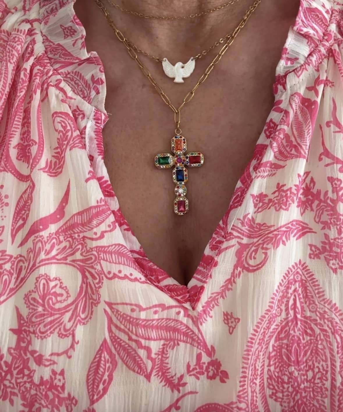 Collier "Cruz" multicolor
