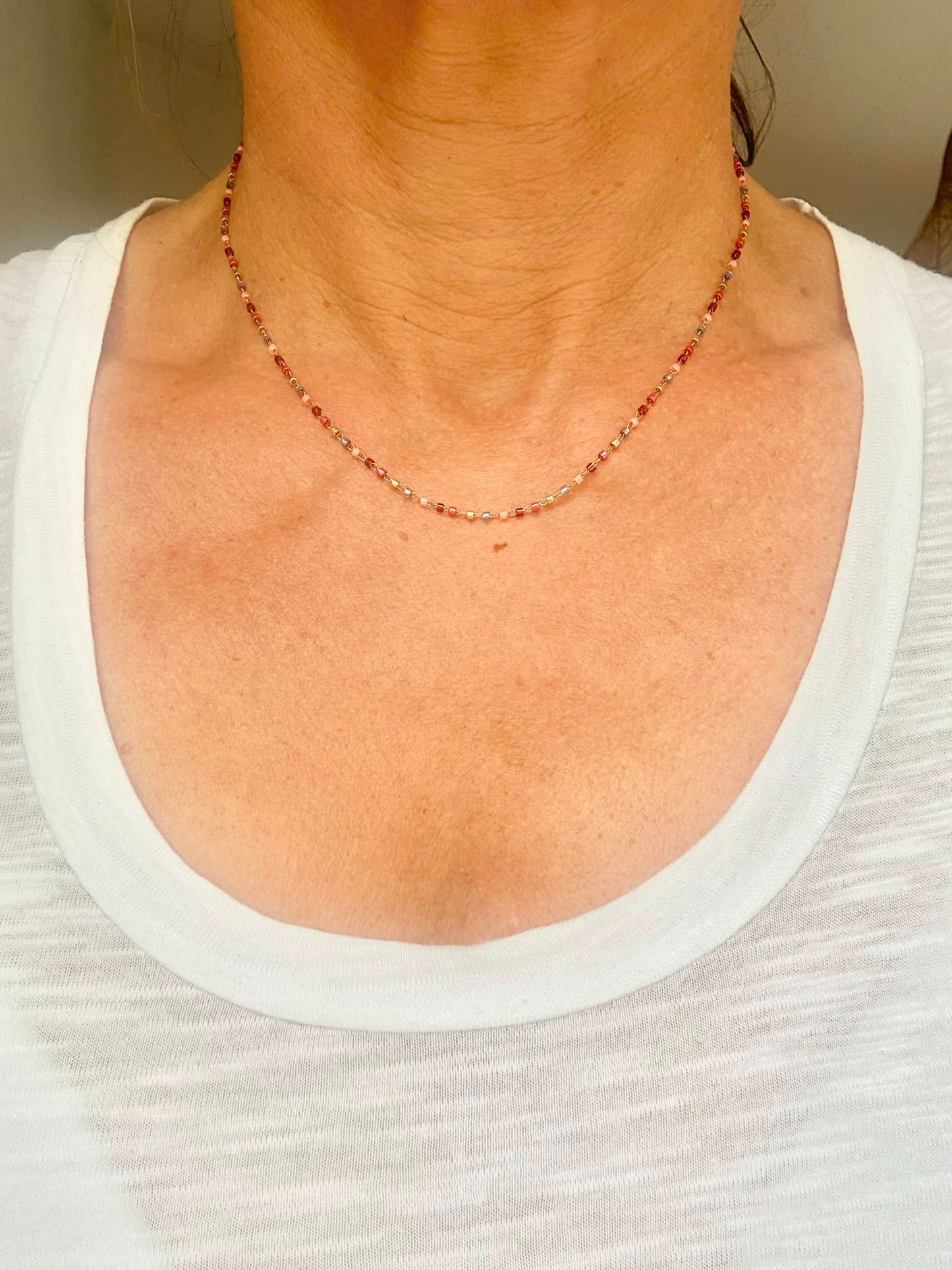 Collier Miyuki Rose*