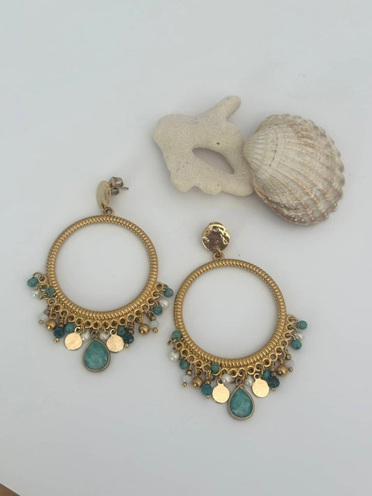 Boucle "Madrilène" Turquoise*
