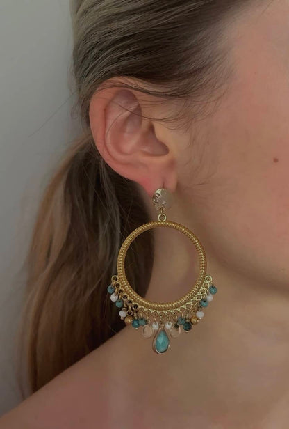 Boucle "Madrilène" Turquoise*