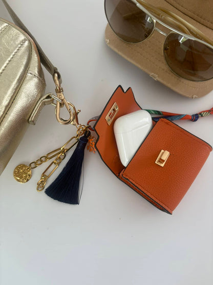 Porte Clé "Sac Orange Airpods"*
