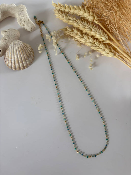 Collier Miyuki Bleu*