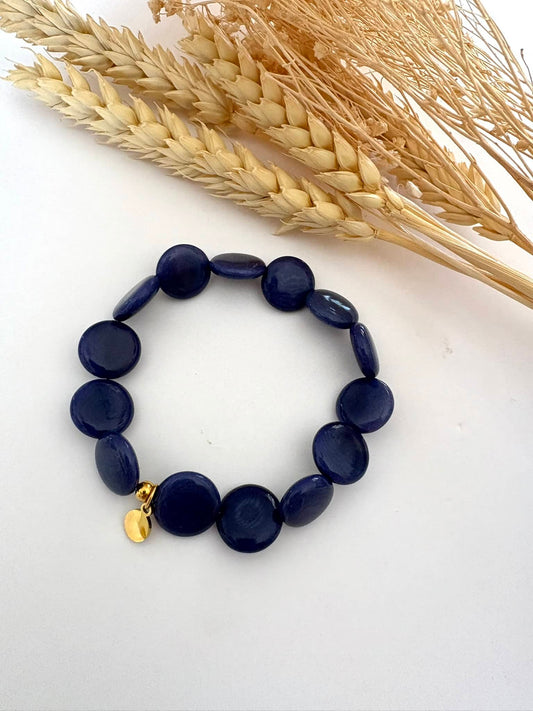 Bracelet "Tagua "Bleu*