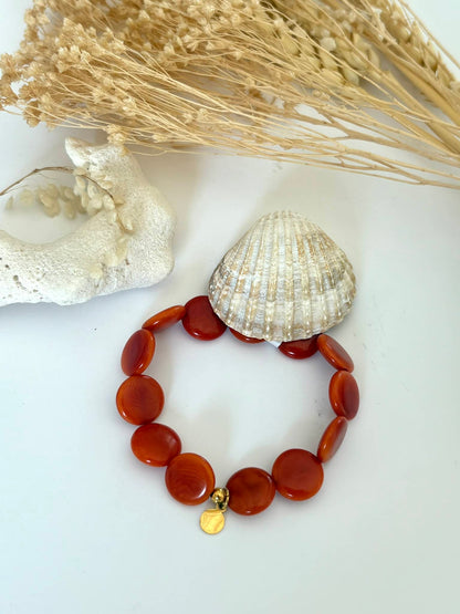 Bracelet "Tagua " terracotta*