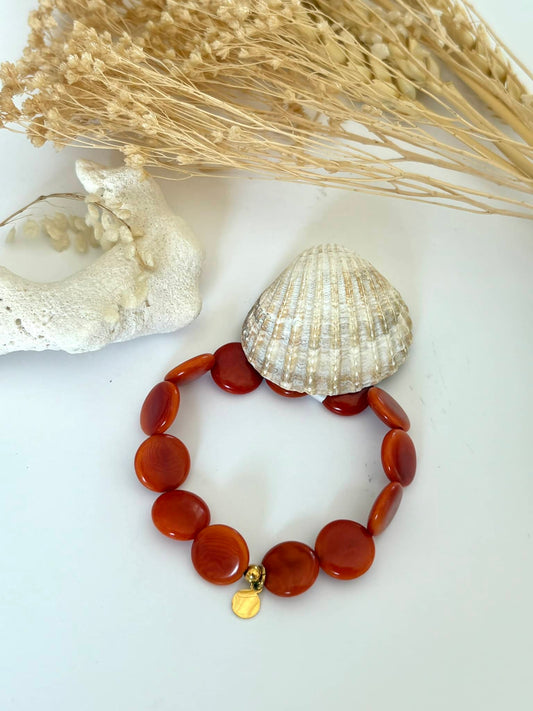 Bracelet "Tagua " terracotta*