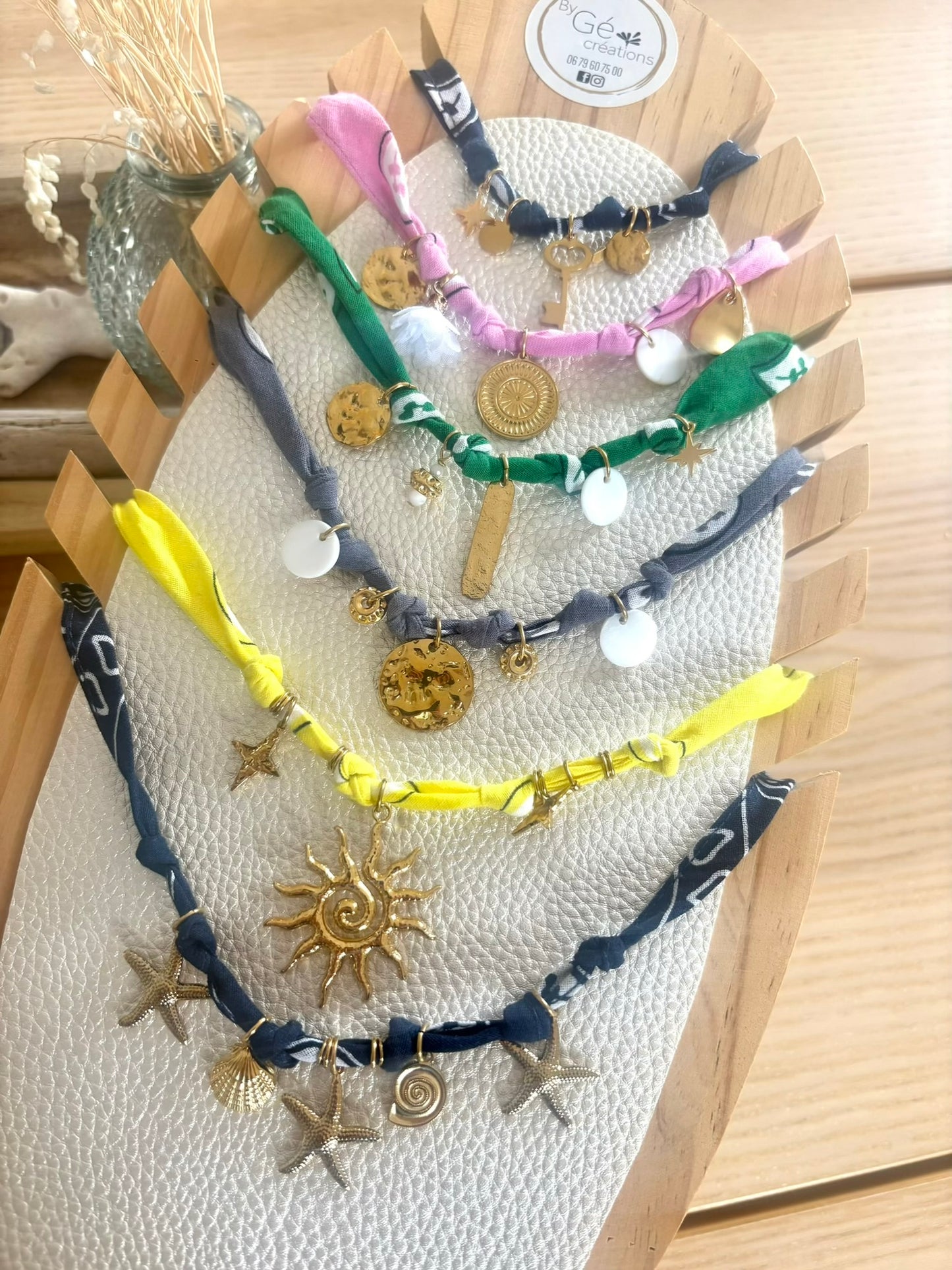 Collier Bandana Vert Rectangle*