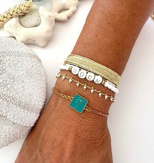 Bracelet "Palmier" turquoise
