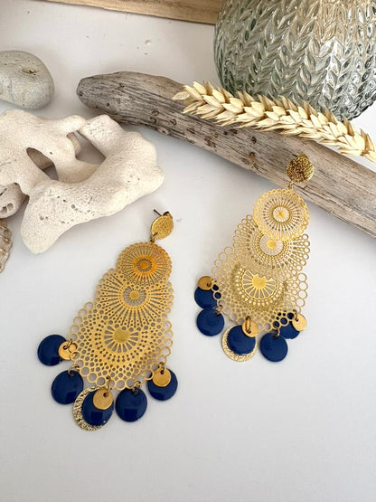 Boucle "Séville" bleu violine