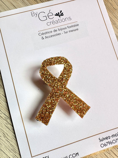 Broche Ruban Doré *