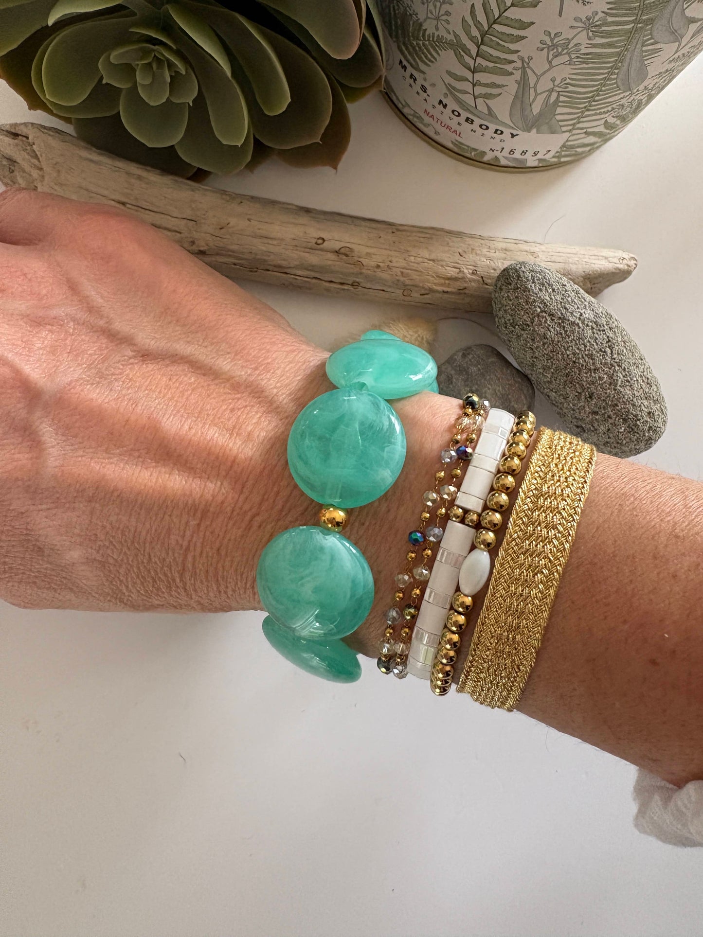 Bracelet "Josephine" aqua