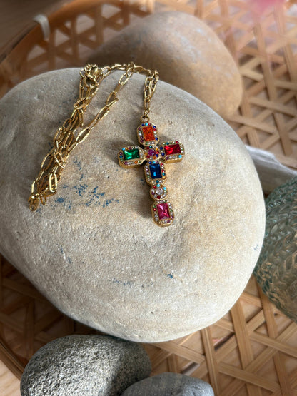 Collier "Cruz" multicolor